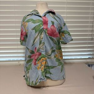 Gloria Vanderbilt Floral Print Shirt